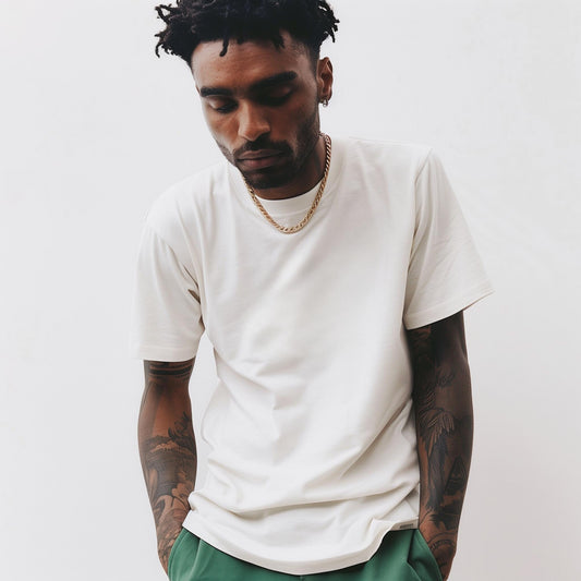 Short Sleeve Heavy Cotton Tee White